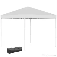 Outsunny Pavilion Pop Up Rezistent la Apă 2.45x2.45m cu Frânghii și Cuie din Oțel, Material Oxford, Albastru | Aosom Romania 