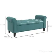 HOMCOM Bancă de Depozitare din Țesătură tip Catifea cu Spațiu Ascuns, Bej | Aosom Romania 