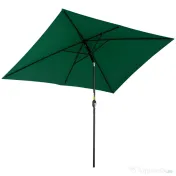 Outsunny Umbrelă de Grădină Înclinabilă cu Manivelă și 6 Spiţe, 2x3 m, Verde | Aosom Romania 