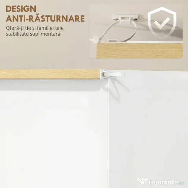 HOMCOM Dulap Slim pentru 18 Pantofi, 3 Sertare cu 2 Rafturi Reglabile Alb | Aosom Romania