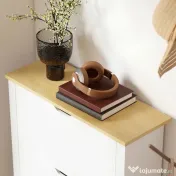HOMCOM Dulap Slim pentru 18 Pantofi, 3 Sertare cu 2 Rafturi Reglabile Alb | Aosom Romania