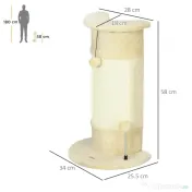Copac de Zgariat pentru Pisici de Pana la 5kg cu 2 Mingi, Covoras din Sisal si Tapiterie din Plus, 34x25.5x58cm, Bej PawHut | Aosom Romania 