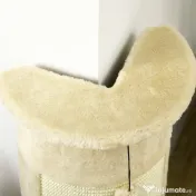 Copac de Zgariat pentru Pisici de Pana la 5kg cu 2 Mingi, Covoras din Sisal si Tapiterie din Plus, 34x25.5x58cm, Bej PawHut | Aosom Romania 