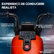 HOMCOM Motocicleta Electrica pentru Copii 18-36 Luni, cu Roti Suplimentare si Far, din PP si Metal ,Rosu si Negru | Aosom Romania 