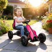 Homcom Kart Copii cu Pedale – Scaun Reglabil, Roti EVA 100×58×58.5 cm | Aosom Romania 