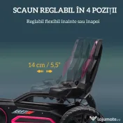 Homcom Kart Copii cu Pedale – Scaun Reglabil, Roti EVA 100×58×58.5 cm | Aosom Romania 
