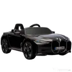 HOMCOM Mașină Electrică pentru Copii 3-6 Ani cu Licență BMW, cu Telecomandă, Claxon și Faruri, 115x67x45 cm, Neagră