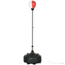SPORTNOW Punching Ball de Podea cu Bază Umplubilă și Ventuze, Înălțime Reglabilă de la 147-165 cm, Negru