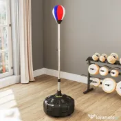SPORTNOW Punching Ball de Podea cu Bază Umplubilă și Ventuze, Înălțime Reglabilă de la 147-165 cm, Negru 