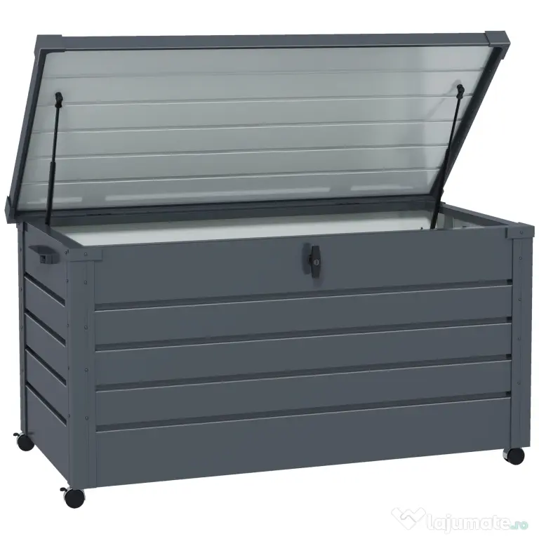Outsunny Cutie de depozitare 331 de litri pentru exterior cu roti