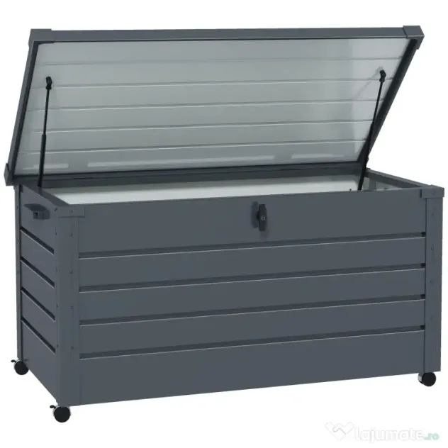 Outsunny Cutie de depozitare 331 de litri pentru exterior cu roti