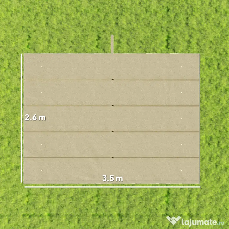 Outsunny Acoperiș de Schimb pentru Pergolă cu 10 Orificii de Drenaj, Permeabil, 4x3 m, Bej | Aosom Romania