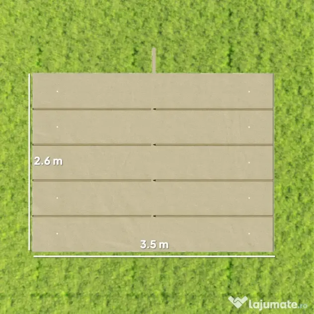 Outsunny Acoperiș de Schimb pentru Pergolă cu 10 Orificii de Drenaj, Permeabil, 4x3 m, Bej | Aosom Romania