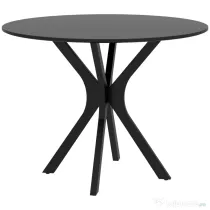 HOMCOM Masa Rotunda pentru 4 Persoane, Negru | Aosom Romania