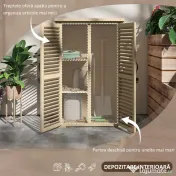 Outsunny Magazie de Gradina din Lemn, Dulap de Depozitare | Aosom Romania