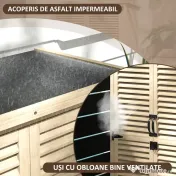 Outsunny Magazie de Gradina din Lemn, Dulap de Depozitare | Aosom Romania
