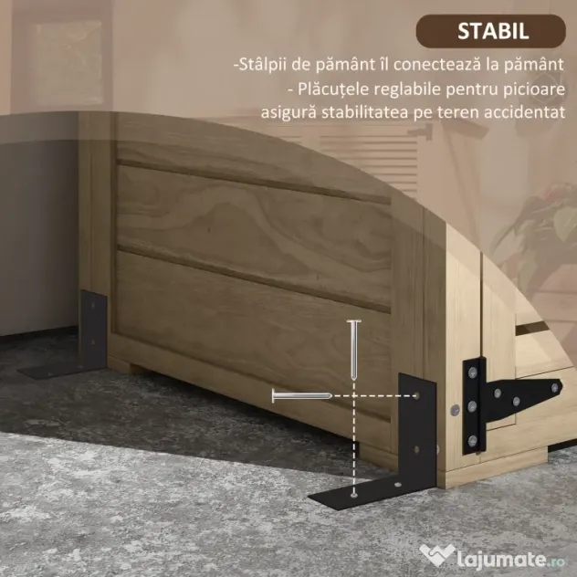 Outsunny Magazie de Gradina din Lemn, Dulap de Depozitare | Aosom Romania