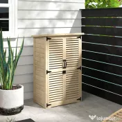 Outsunny Magazie de Gradina din Lemn, Dulap de Depozitare