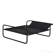 PawHut Pat Ridicat pentru Câini Mici și Medii, cu Suport Reglabil pentru Cap, Plasă Respirabilă pentru Exterior, 91x69x29 cm, Negru | Aosom Romania