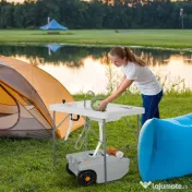 Rezervor Apă 22L Camping Roți Gri | Aosom Romania