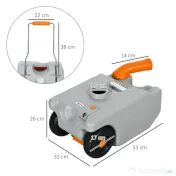 Rezervor Apă 22L Camping Roți Gri | Aosom Romania