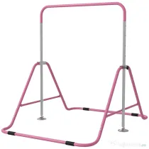 HOMCOM Bară de Tracțiuni Pliabilă pentru Copii, Bară de Gimnastică cu Înălțimi Reglabile și Structură din Oțel, 148x105x88-128 cm, Roz | Aosom Romania