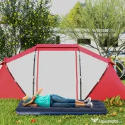 Outsunny Saltea cu aer individual cu pompă manuală, pat portabil | Aosom Romania 