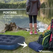 Outsunny Saltea cu aer individual cu pompă manuală, pat portabil | Aosom Romania 
