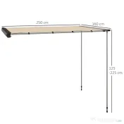 Outsunny Marchiza Laterala de 1,5 x 2,6m pentru Masina