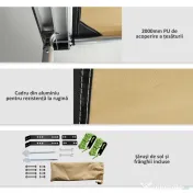 Outsunny Marchiza Laterala de 1,5 x 2,6m pentru Masina