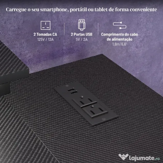 HOMCOM Birou de Gaming în Formă de L cu Lumini LED, Birou de Colț Reversibil cu Rafturi de Depozitare, 107x80x90 cm, Negru | Aosom Romania