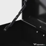 HOMCOM Comodă pentru Scule Portabilă, Cutie Metalică cu Carcasă Superioară și Glisiere pe Rulmenți cu Bile, 60x26x34 cm, Negru | Aosom Romania 