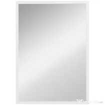 HOMCOM Oglindă de Perete Dreptunghiulară cu Cârlige, din Sticlă și MDF, 50x70 cm, Alb
