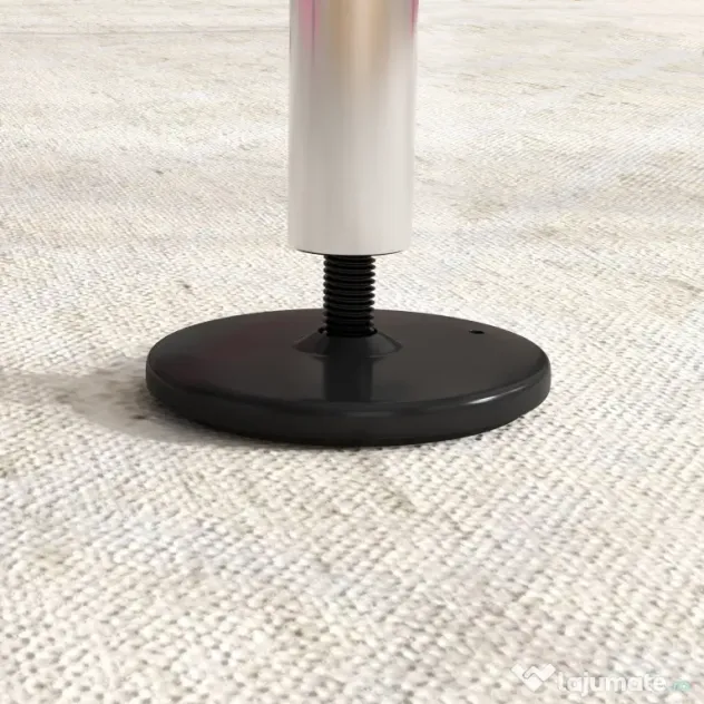 HOMCOM Paralele, Bară de Antrenament cu Înălțime Reglabilă cu 2 Inele și Covoare Antiderapante, 148x105x88-128 cm, Roz | Aosom Romania