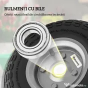 Outsunny Set de 2 anvelope pneumatice de schimb, cu alezaj de 16 mm pentru cărucior de grădină, roabă și cărucior de transport 