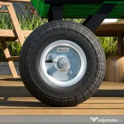 Outsunny Set de 2 anvelope pneumatice de schimb, cu alezaj de 16 mm pentru cărucior de grădină, roabă și cărucior de transport 