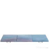 HOMCOM Saltea de Gimnastică 180 cm pliabilă, Crash Mat Groasă 5 cm cu Mânere pentru Antrenament Acasă, Albastru Deschis | Aosom Romania