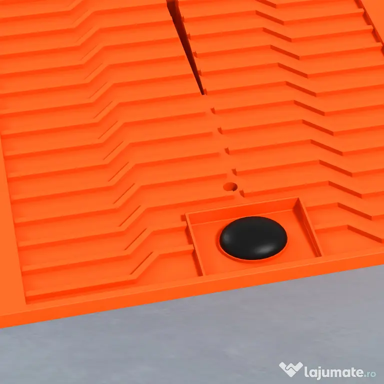 DURHAND Set 2 Rampe de Încărcare pentru Mașină din Plastic cu Sarcină Maximă 5 Tone, 91x30x21 cm, Portocaliu