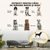PawHut Canapea pentru Câini cu Pernă, Hușă Detașabilă, Bază Înălțată și Picioare Antiderapante, 90x78x25 cm, Gri | Aosom Romania 