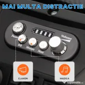 AIYAPLAY Mașinuță Electrică pentru Copii 3-8 Ani cu Telecomandă, Muzică, Faruri, Centură și Claxon, 120x80x75 cm, Albastru | Aosom Romania 