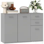 HOMCOM Dulap 3uși+2sertare gri 106x35x76 | Aosom Romania 