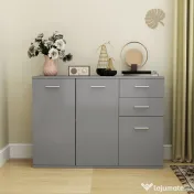 HOMCOM Dulap 3uși+2sertare gri 106x35x76 | Aosom Romania 