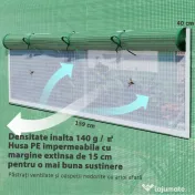 Outsunny Seră Tunel cu 3 Uși Rulante, 6 Ferestre, Țăruși și Frânghii, Seră de Grădină din Oțel Galvanizat, 6x3x2 m, Verde | Aosom Romania 