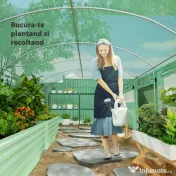 Outsunny Seră Tunel cu 3 Uși Rulante, 6 Ferestre, Țăruși și Frânghii, Seră de Grădină din Oțel Galvanizat, 6x3x2 m, Verde | Aosom Romania 