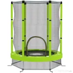 AIYAPLAY Trambulină pentru Copii 3-6 Ani cu Plasă de Siguranță, Փ140x190 cm, Verde