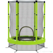 AIYAPLAY Trambulină pentru Copii 3-6 Ani cu Plasă de Siguranță, Փ140x190 cm, Verde