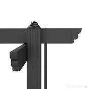 Outsunny Pergolă Retractabilă cu Structură din Aluminiu, Copertină de Soare pentru Grădină sau Terasă, 390x390x223 cm, Alb | Aosom Romania 