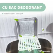 PawHut Litieră Închisă pentru Pisici cu 2 Uși și Tavă Detașabilă, 40,5x52,5x42,5 cm, Gri | Aosom Romania 