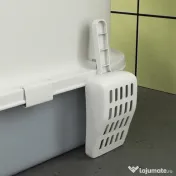 PawHut Litieră Închisă pentru Pisici cu 2 Uși și Tavă Detașabilă, 40,5x52,5x42,5 cm, Gri | Aosom Romania 
