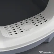 PawHut Litieră Închisă pentru Pisici cu 2 Uși și Tavă Detașabilă, 40,5x52,5x42,5 cm, Gri | Aosom Romania 